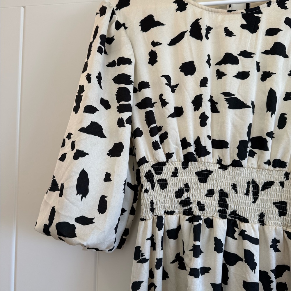 Black and White Patterned Dress